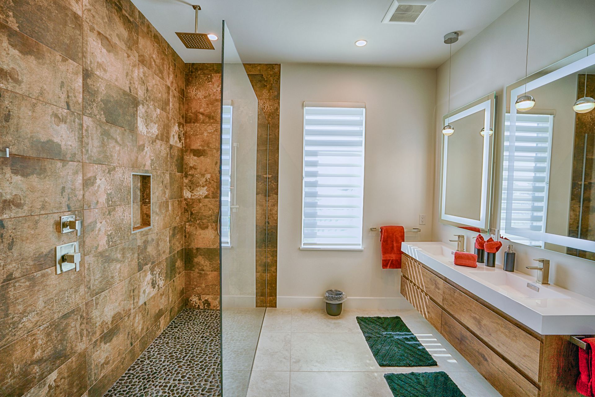 Bathrooms in the rental home