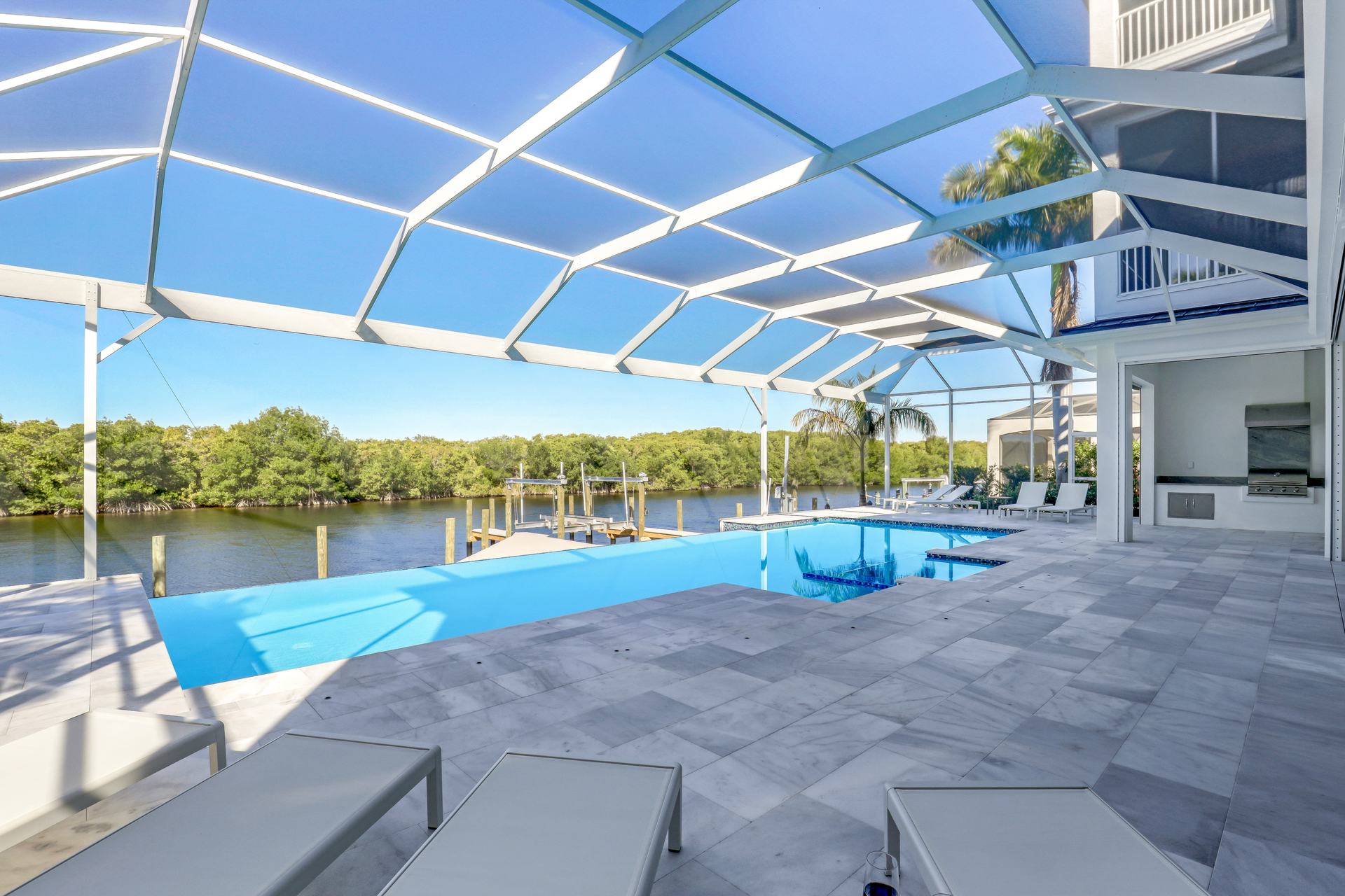Pool area in Florida