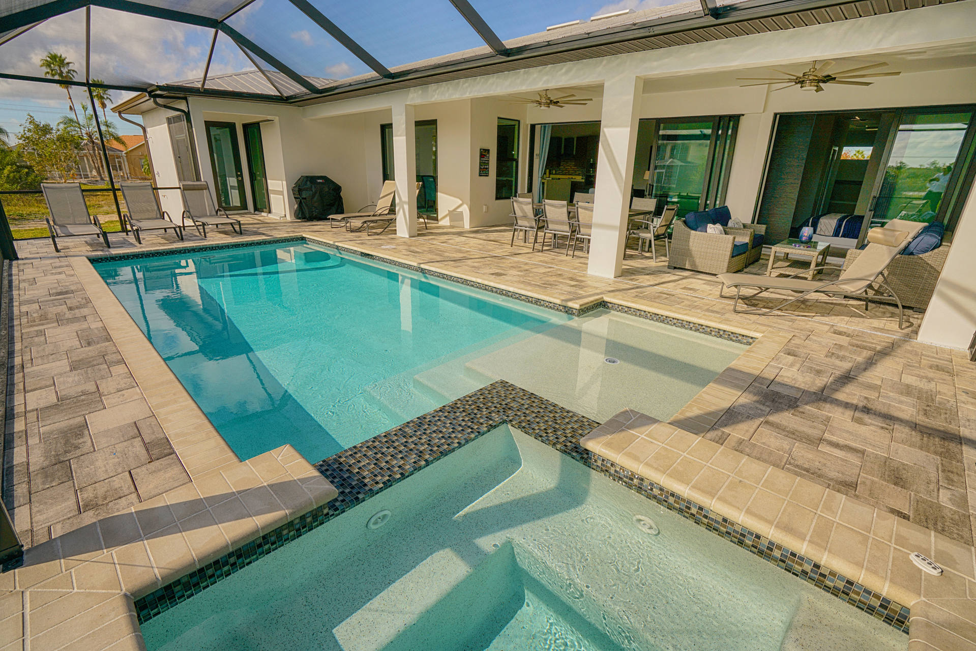 Pool area in the rental home
